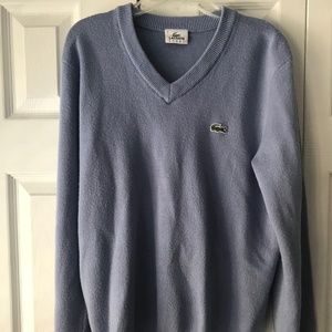 Lacoste Ribbed V-Neck Sweater